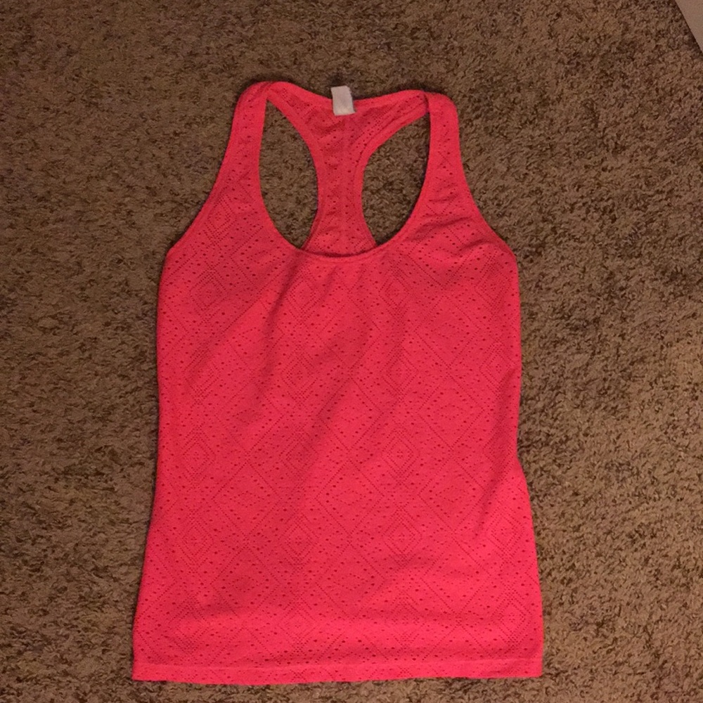 Neon Pink Racer Back Tank